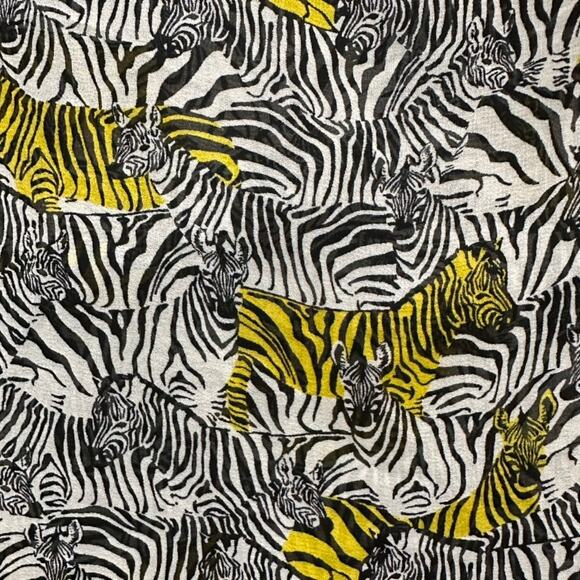 Banana Republic Women's XL Sheer Zebra Print Blouse Long Sleeves Flowy Safari - Picture 7 of 9